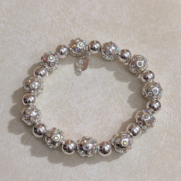 Silver and Aurora Borealis Liz Claiborne Bracelet and Necklace - Picture 3 of 8